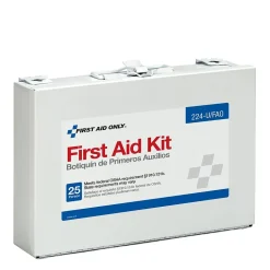 First Aid Only Metal First Aid Kit with Medication, 25 People, 106 Pieces (224-U/FAO)