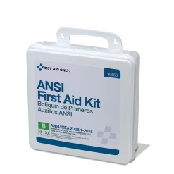First Aid Only Plastic First Aid Kit, ANSI 2015 Class B, 50 People, 199 Pieces (90566)
