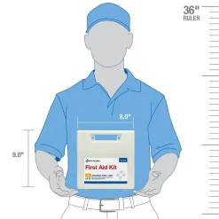 First Aid Only Plastic First Aid Kit,ANSI 2021 Class A, 50 People, 184 Pieces (91329)