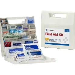 First Aid Only Plastic First Aid Kit,ANSI 2021 Class A, 50 People, 184 Pieces (91329)
