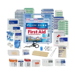 First Aid Only QuickTreat First Aid Kit, Plastic Case, 50 People, 370 Pieces (91407)