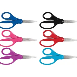 Fiskars 6" Metal Kid's Scissors, Pointed Tip, Assorted Colors (194640)