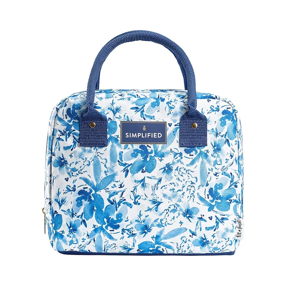 Fit & Fresh Simplified Lunch Bag, Blue Floral (7039SIM3166)