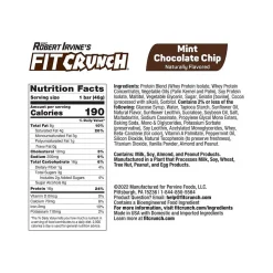 FITCRUNCH Gluten-Free Mint Chocolate Chip High-Protein Baked Bar, 1.62 oz., 9 Bars/Box (FC207E)