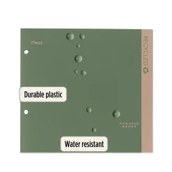 Five Star 100% Recycled 3-Hole Punched 2-Pocket Paper Folder, Assorted Colors (330027-22)