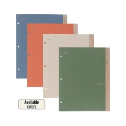 Five Star 100% Recycled 3-Hole Punched 2-Pocket Paper Folder, Assorted Colors (330027-22)