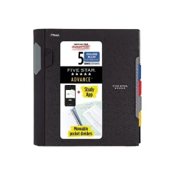 Five Star Advance 5-Subject Subject Notebooks, 8.5" x 11", College Ruled, 200 Sheets (06326)