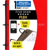 Five Star Flex 1-Subject Notebooks, 8.5" x 11", College Ruled, 80 Sheets, Red (08120)