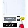 Five Star Reinforced Graph Paper, 8.5" x 11", 3-Hole Punched, 80 Sheets/Pack (170122/170036)