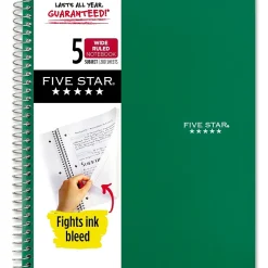 Five Star 5-Subject Subject Notebooks, 8