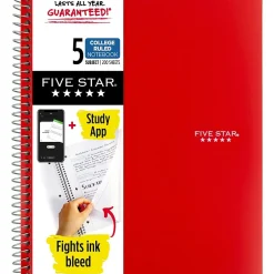 Five Star 5-Subject Subject Notebooks, 8.5