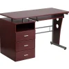 Flash Furniture 47" Laminate L-Shape Computer Desk, Mahogany (NANWK008)