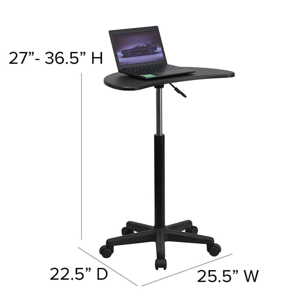 Flash Furniture 25" Laminate Laptop Desks Black (NANJN2792)