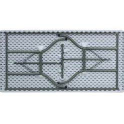 Flash Furniture 60" x 30" Plastic Rectangular Folding Table, Granite White, 6/Pack