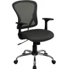 Flash Furniture Alfred Ergonomic Mesh Swivel Mid-Back Task Office Chair, Dark Gray (H8369FDKGY)