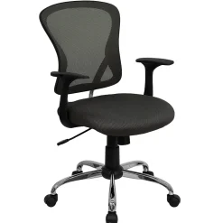 Flash Furniture Alfred Ergonomic Mesh Swivel Mid-Back Task Office Chair, Dark Gray (H8369FDKGY)