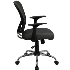 Flash Furniture Alfred Ergonomic Mesh Swivel Mid-Back Task Office Chair, Dark Gray (H8369FDKGY)