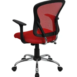 Flash Furniture Alfred Ergonomic Mesh Swivel Mid-Back Task Office Chair, Red (H8369FRED)