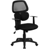 Flash Furniture Ariel Ergonomic Mesh Swivel Mid-Back Task Office Chair, Black (BT2755BK)