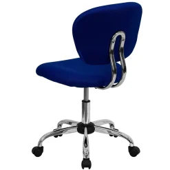 Flash Furniture Beverly Armless Ergonomic Mesh Swivel Mid-Back Padded Task Office Chair, Blue (H2376FBLUE)