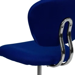 Flash Furniture Beverly Armless Ergonomic Mesh Swivel Mid-Back Padded Task Office Chair, Blue (H2376FBLUE)