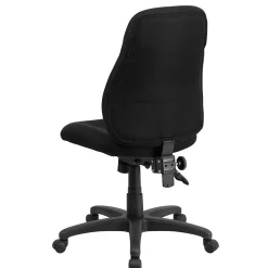 Flash Furniture Brandy Armless Ergonomic Fabric Swivel Mid-Back Task Office Chair, Black (BT90297M)