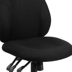 Flash Furniture Brandy Armless Ergonomic Fabric Swivel Mid-Back Task Office Chair, Black (BT90297M)