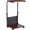 Flash Furniture Charger 24"W Rectangular Adjustable Standing Computer Desk, Mahogany (MT62881)
