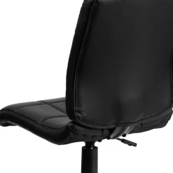 Flash Furniture Clayton Armless Vinyl Swivel Mid-Back Quilted Task Office Chair, Black (GO16911BK)