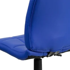 Flash Furniture Clayton Armless Vinyl Swivel Mid-Back Quilted Task Office Chair, Blue (GO16911BLUE)