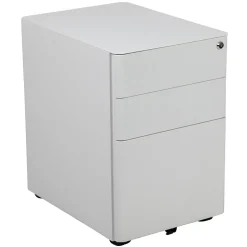 Flash Furniture 3-Drawer Cabinet, Legal & Letter Files, White, 21" (HZCHPL01W)
