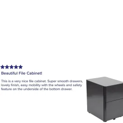 Flash Furniture 3-Drawer Cabinet, Legal & Letter Files, Black, 21