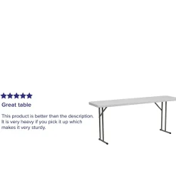 Flash Furniture Elon Folding Table, 72