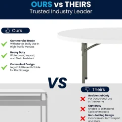 Flash Furniture Elon Folding Table, 59.75
