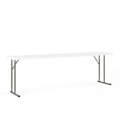 Flash Furniture Elon Folding Table, 96" x 18", Granite White (DADYCZ2442GW)