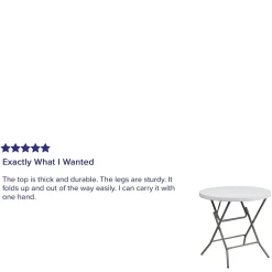 Flash Furniture Elon Folding Table, 31.5