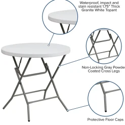 Flash Furniture Elon Folding Table, 31.5