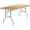 Flash Furniture Fielder Folding Table, 72" x 30", Birchwood (XA3072BIRCHM)