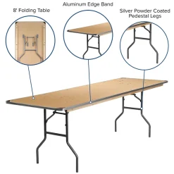 Flash Furniture Fielder Folding Table, 96