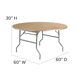 Flash Furniture Fielder Folding Table, 60