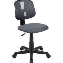 Flash Furniture Flash Fundamentals Armless Ergonomic Mesh Swivel Mid-Back Task Office Chair, Gray (LF134GY)