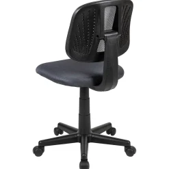 Flash Furniture Flash Fundamentals Armless Ergonomic Mesh Swivel Mid-Back Task Office Chair, Gray (LF134GY)
