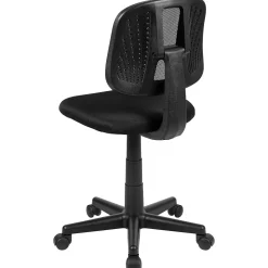 Flash Furniture Flash Fundamentals Armless Ergonomic Mesh Swivel Mid-Back Task Office Chair, Black (LF134BK)