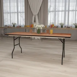 Flash Furniture Gael Folding Table, 72" x 30", Natural (YTWTFT3072TBL)
