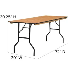 Flash Furniture Gael Folding Table, 72