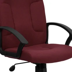 Flash Furniture Garver Fabric Swivel Mid-Back Executive Office Chair, Burgundy (GOST6BYFAB)