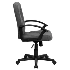 Flash Furniture Garver Fabric Swivel Mid-Back Executive Office Chair, Gray (GOST6GYFAB)