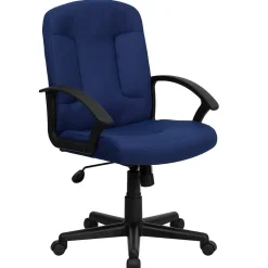 Flash Furniture Garver Fabric Swivel Mid-Back Executive Office Chair, Navy (GOST6NVYFAB)