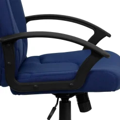 Flash Furniture Garver Fabric Swivel Mid-Back Executive Office Chair, Navy (GOST6NVYFAB)