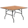 Flash Furniture Gerry Folding Table, 48" x 48", Natural (YTWFFT48SQ)